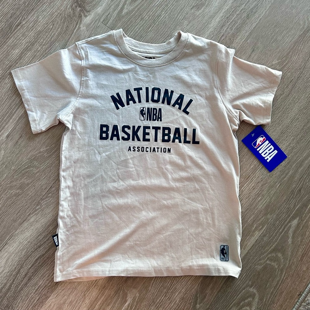 NBA National Basketball Association Youth Tee | Tan/Beige | NWT | 10/12
